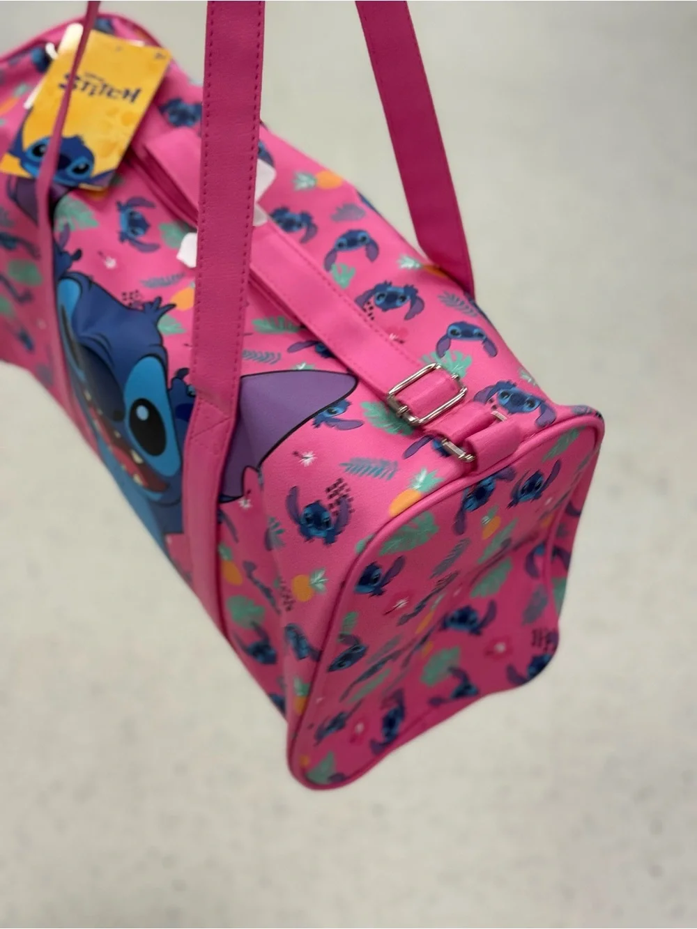 Disney Pink Lilo & Stitch Kids Carry duffle Bag with Stitch Graphic